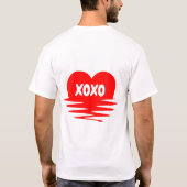 XOXO Red Heart Design T-shirt (Achterkant)