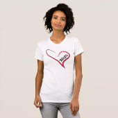 Xoxo! Red Heart met een Custom Message! T-shirt (Voorkant volledig)