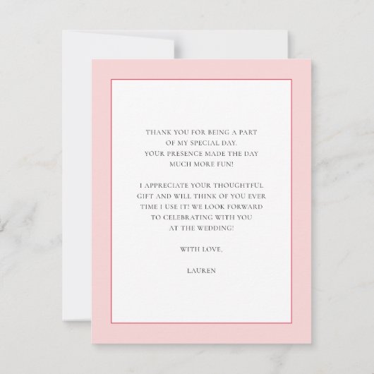 XOXO Rode Hartjes Bruiloft Feest Platte Bedankkaar Bedankkaart (Achterkant)