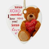 XOXO Romantic Teddy Bear Valentijn Heart Keramisch Ornament (Rechts)