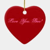 XOXO Romantic Teddy Bear Valentijn Heart Keramisch Ornament (Achterkant)