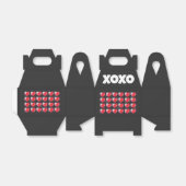 Xoxo romantische rode harten Valentijnsdag Bedankdoosjes (Uitgevouwen)