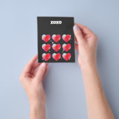 Xoxo romantische rode harten Valentijnsdag Flyer (Hand)
