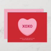 XOXO rood roze conversatie hart Valentijnsdag Briefkaart (Voorkant / Achterkant)