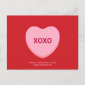 XOXO rood roze conversatie hart Valentijnsdag Briefkaart (Voorkant)