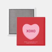 XOXO rood roze conversatie hart Valentijnsdag Magneet (Voorkant / Achterkant)