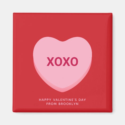 XOXO rood roze conversatie hart Valentijnsdag Magneet (Voorkant)