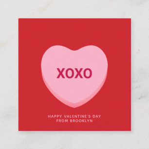 XOXO rood roze gesprekshart Valentijns kaart