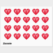 XOXO rood wit modern schattig aangepaste Valentijn Hart Sticker (Vel)