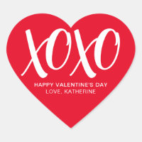 XOXO rood wit modern schattig aangepaste Valentijn