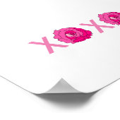 XOXO-Roos afdrukframeable Poster (Hoek)