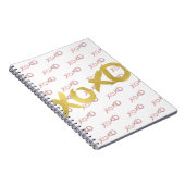 XOXO Roos Gold Modern Faux Folie Glam op maat Notitieboek (Rechterzijde)