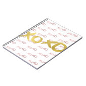 XOXO Roos Gold Modern Faux Folie Glam op maat Notitieboek (Linkerzijde)