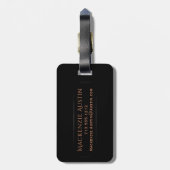 XOXO Roos Gold | Moderne koppenseel Bagagelabel (Achterkant verticaal)