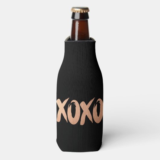 XOXO Roos Gold | Moderne koppenseel Flesjeskoeler (Fles Voorkant)