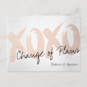 XOXO Roos Gold | Penseeluitgestelde bruiloft Briefkaart (Voorkant)