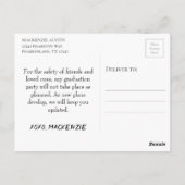 XOXO Roos Gold | Penseeluitgestelde partij Briefkaart (Achterkant)