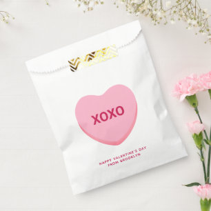 XOXO roze conversatie hart Valentijnsdag Bedankzakje