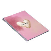 XOXO Roze Crème Hart Notitieboek (Rechterzijde)