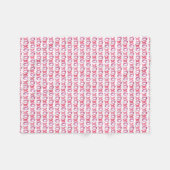 XOXO Roze gebarsten Fleece Deken (Voorkant (Horizontaal))