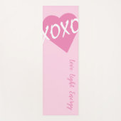 XOXO roze hart wit XOXO knuffels kussen roze Yogamat (Voorkant)