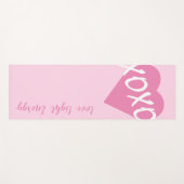 XOXO roze hart wit XOXO knuffels kussen roze Yogamat (Voorkant (horizontaal))