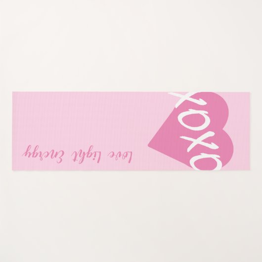 XOXO roze hart wit XOXO knuffels kussen roze Yogamat (Voorkant (horizontaal))
