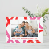 XOXO Roze Hugs en Kisses Valentijn (Staand voorkant)