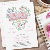 XOXO roze koekjes fijn Baby shower Kaart