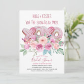 XOXO Roze koekjes  Floral Vrijgezellenfeest Kaart (Staand voorkant)
