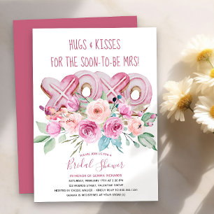 XOXO Roze Koekjes Mooie Bloemige Bruidsdouche Kaart