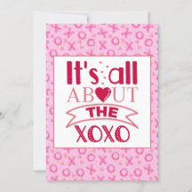 XOXO Roze Rode Schattige Hart Valentijns Groet