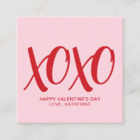 XOXO roze rood schattig modern custom Valentijnsda