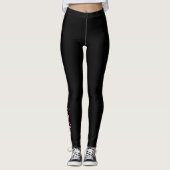xoxo roze tekst cool uniek zwart leggings (Voorkant)