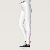 Xoxo Roze Tekst Koel Uniek Wit Leggings (Links)