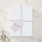 xoxo-roze Trendy Cadeaulabel (Met Touw)