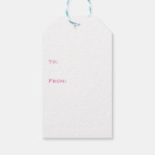 xoxo-roze Trendy Cadeaulabel (Achterkant)