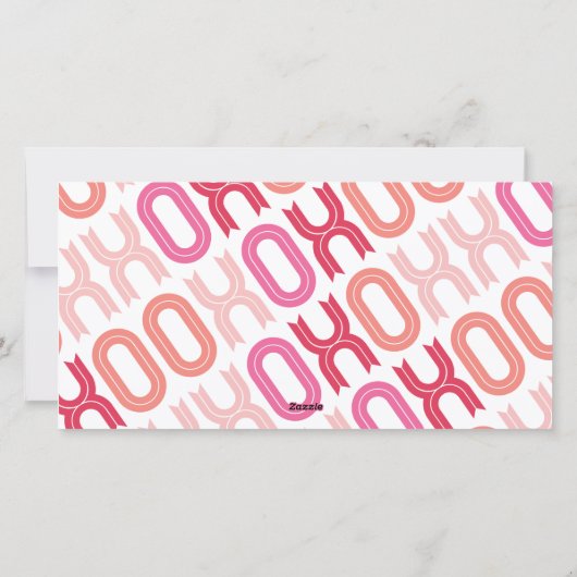 XOXO roze Valentijn foto meisje geboorte aankondig Feestdagenkaart (Achterkant)