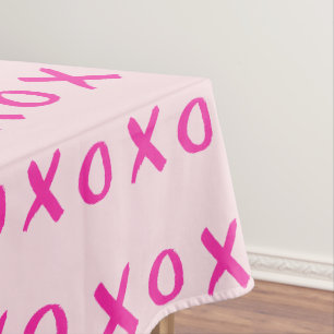 XOXO roze Valentijnsdag Tafelkleed