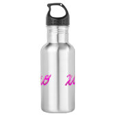 xoxo roze waterfles  (Achterkant)