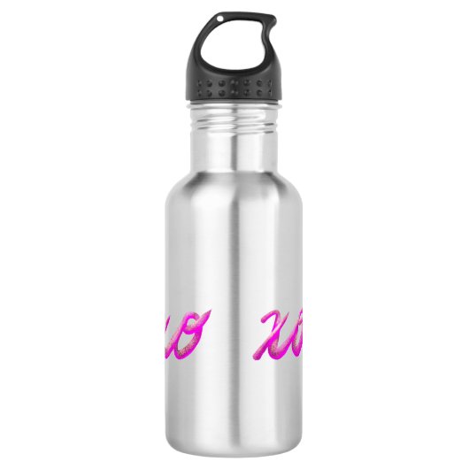 xoxo roze waterfles (Voorkant)