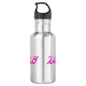 xoxo roze waterfles (Achterkant)