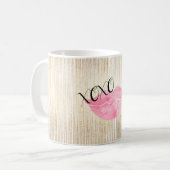 XOXO Roze Waterverf Licht Koffiemok (Voorkant links)