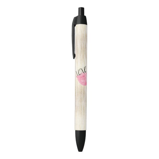 XOXO Roze Waterverf Licht Zwarte Inkt Pen (Top (Verticaal))