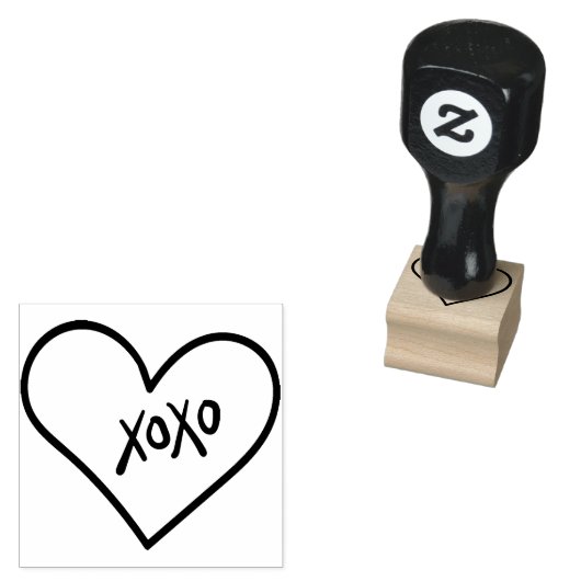 XOXO SCHATTIG HART modern leuk stijlvol met de han Rubberstempel (Gestempeld)
