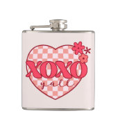 XOXO | Schattige & Liefdevol Roze Hart Heupfles (Voorkant)