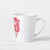 XOXO | Schattige & Liefdevol Roze Hart Latte Mok (Rechts)