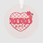 XOXO | Schattige & Liefdevol Roze Hart Ornament (achterkant)