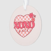 XOXO | Schattige & Liefdevol Roze Hart Ornament (voorkant)