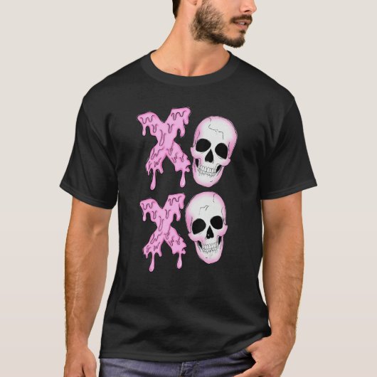 Xoxo Skeleton Skull Horror Anti Valentine's Day Me T-shirt (Voorkant)